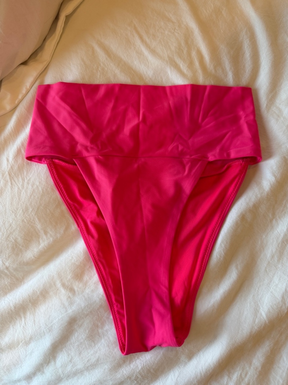 aerie Hot Pink High-Waist Bikini Bottoms